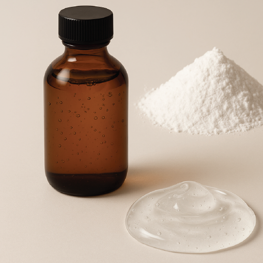 Carbopol es un polímero espesante y formador de gel ampliamente usado en cosmética y farmacéutica. Mejora la textura, estabiliza emulsiones y permite suspender activos en geles capilares, desinfectantes, pastas dentales y geles dérmicos. Su alta viscosidad a bajas concentraciones lo convierte en un modificador reológico ideal para productos de cuidado y salud.